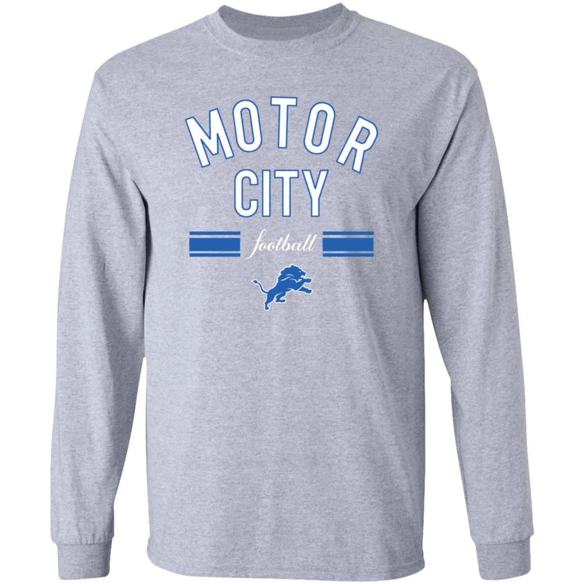 Motor City Football Shirt Dan Campbell Detroit Grey Sideline Local Performance T-Shirt Motor City Football Shirt Dan Campbell Detroit Grey Sideline Local Performance T-Shirt